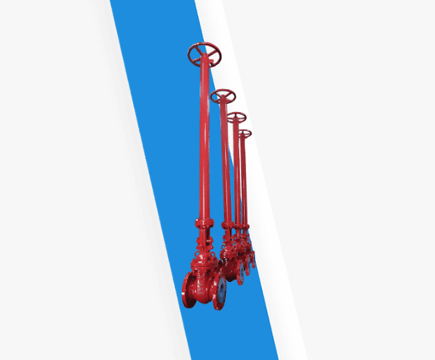 Extended stem gate valve